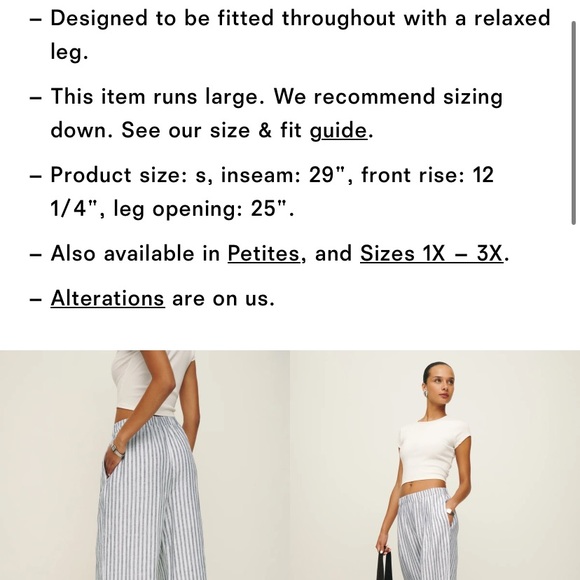 Reformation Fernando wide leg linen pant - Picture 7 of 7